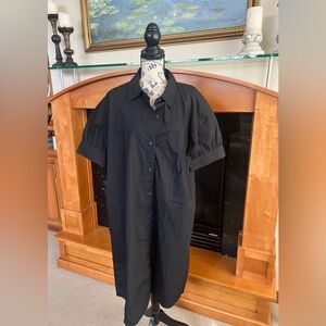 Black Button-Up Banana Republic Shirt Dress